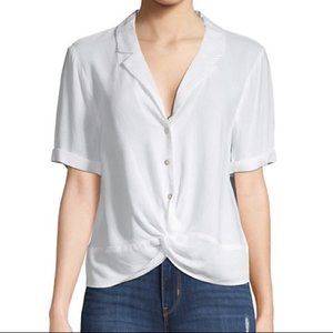 NWT BCBGeneration PROFESSIONAL / GOING OUT TOP Boxy Button Down in White